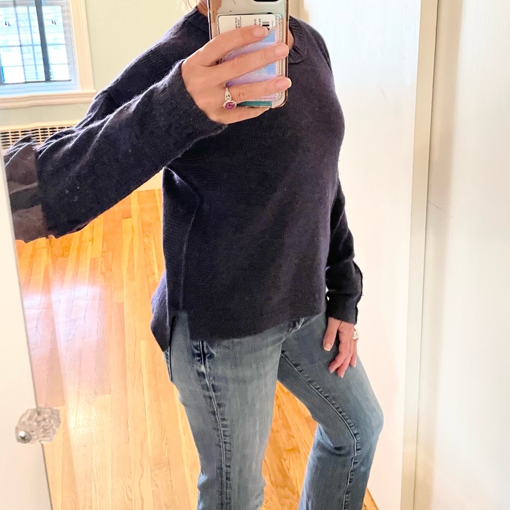 360 Cashmere Exposed Seam Crewneck Pullover